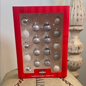 Holiday Time Silver and White Ornament Collection